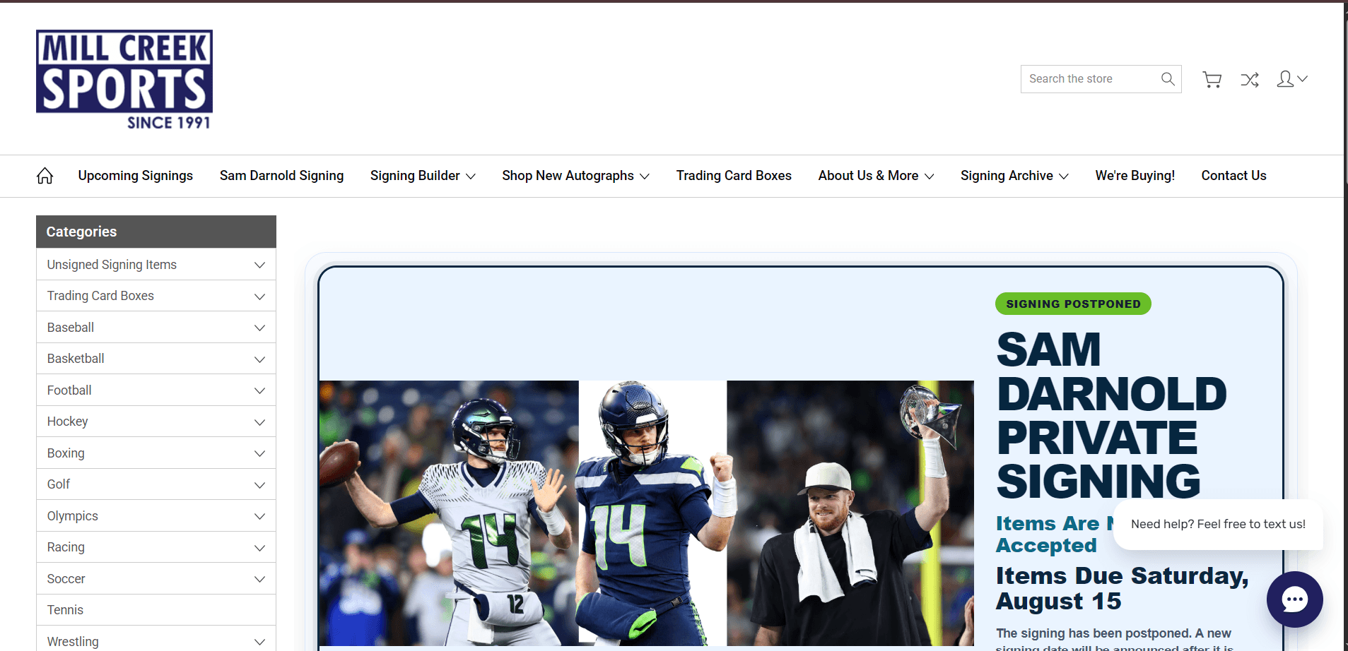 Screenshot of Millcreek Sports